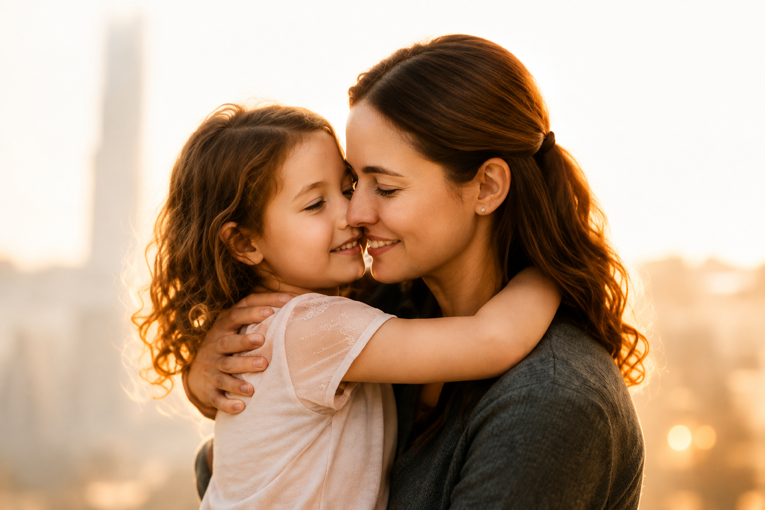 Alleinerziehende Mutter mit ihrem Kind